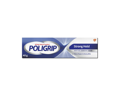 Poligrip Strong Hold Denture Adhesive Cream - 40g
