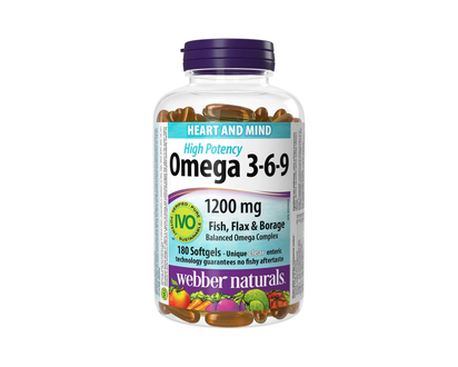 Webber Naturals Omega 3-6-9 Softgels - 1200mg - 180's