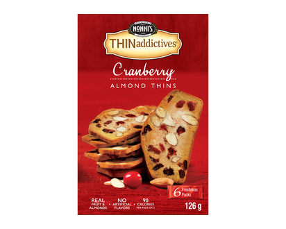 Nonni's Thinaddictives Cranberry Almond Thins - 126g
