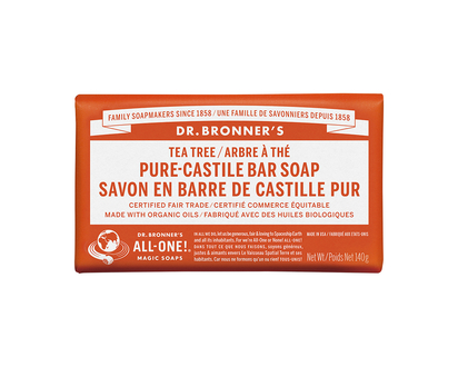 Dr Bronner's Pure Castile Bar Soap - Tea Tree - 140g