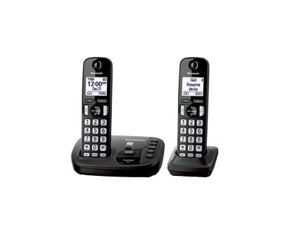 Panasonic Expandable Digital Cordless Answering System with 2 Handsets - KXTGD222B