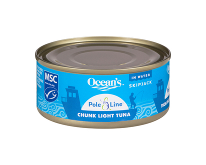 Ocean's Pole & Line Chunk Light Tuna in Water - 170g