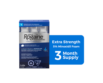 Rogaine Hair Re-growth Foam Treatment for Men - 3 x 60g