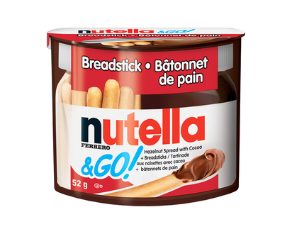 Nutella Hazelnut Spread With Breadsticks - 52g