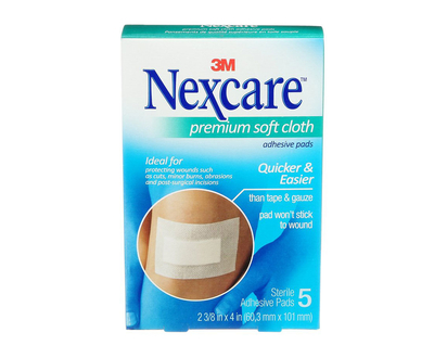 3M Nexcare Premium Soft Cloth Adhesive Pads - 5s