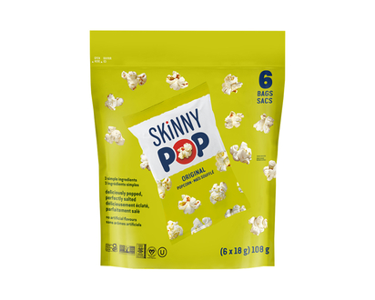Skinny Pop Popcorn - Original - 6x18g