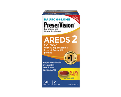Bausch & Lomb PreserVision AREDS 2 Eye Vitamin and Mineral Supplement - 60s