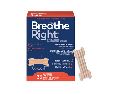 Breathe Right Nasal Strips Extra - Tan - 26s