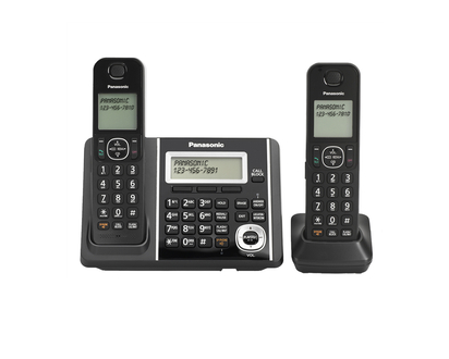 Panasonic DECT 6.0 2-Handset Dual Keypad with Cordless Answering System - Black - KXTGF342B
