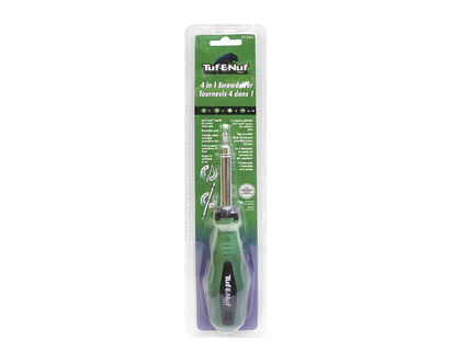 Tuf-E-Nuf Multi Bit Screwdriver with Soft Touch Handle - 4-in-1