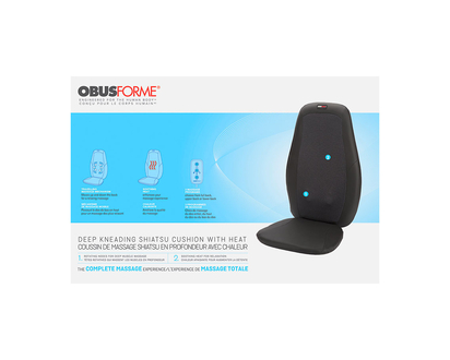 ObusForme Deep Kneading Shiatsu Cushion with Heat- SM-SMC-05A