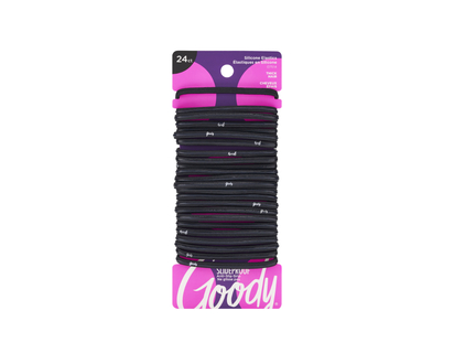 Goody SlideProof Elastics - Black - 24's