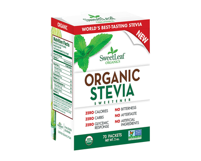 SweetLeaf Organic Stevia Sweetener - 70 Packets