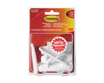 Command Medium Hooks Value Pack - 6's