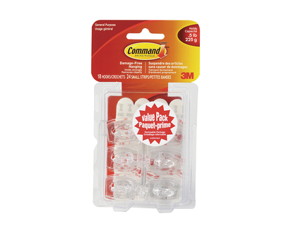 3M Command Mini Hooks Value Pack - White - 18s
