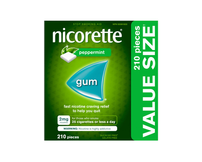 Nicorette Nicotine Gum Stop Smoking Aid - Ultra Fresh Mint - 2mg - 210s