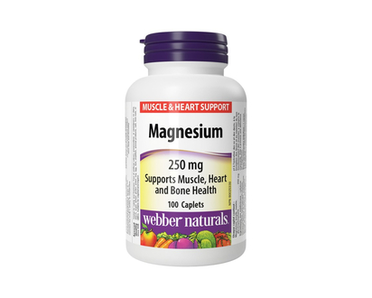 Webber Naturals Magnesium Caplets - 250mg - 100s