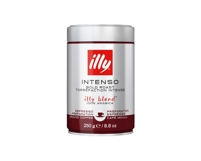 Illy Intenso Bold Roast - Espresso Ground Coffee - 250g