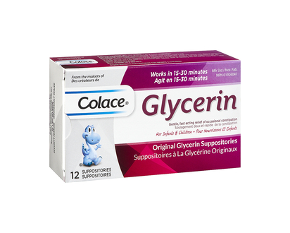 Colace Glycerin Suppositories for Infants & Children - 12s
