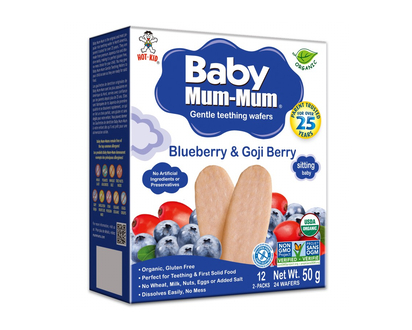 Baby Mum-Mum Organic Blueberry and Goji Berry Rice Rusks - 50g