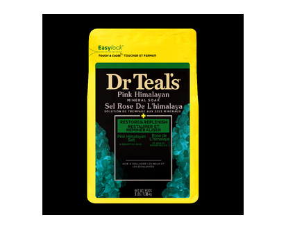 Dr Teal's Pink Himalayan Mineral Soak - Restore & Replenish - 1.36kg