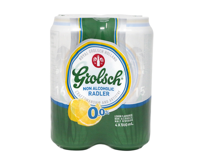 Grolsch Non-Alcoholic Radler - Lemon - 4 x 500ml