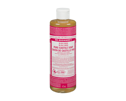 Dr. Bronner's 18-in-1 Pure-Castile Liquid Soap - Rose - 473ml