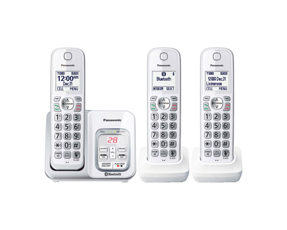 Panasonic 3-Handset Cordless Phone - White - KXTGD593W