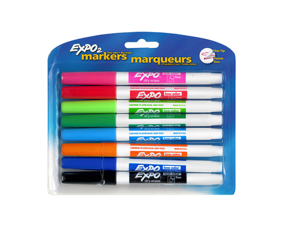 Expo Dry Eraser Fine Tip Markers - Assorted - 8s