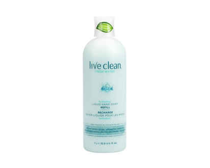 Live Clean Liquid Hand Soap Refill - Fresh Water - 1L
