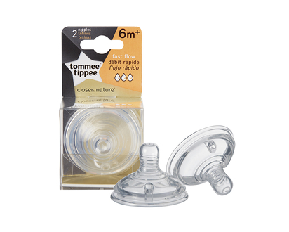 Tommee Tippee Closer to Nature Fast Flow Nipple - 2 pack