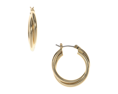 Nine West Twisted Hoop Earrings - Gold