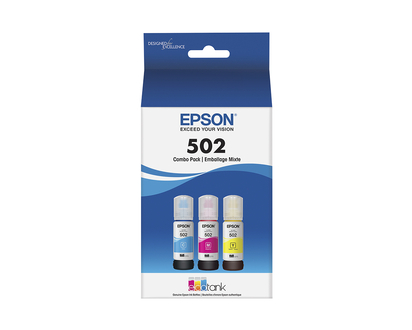 Epson EcoTank 502 Colour Ink Bottles - 3 Pack - T502520-S