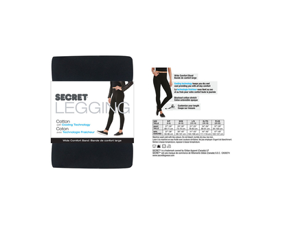 Secret Essentials Cotton Leggings - Black - S