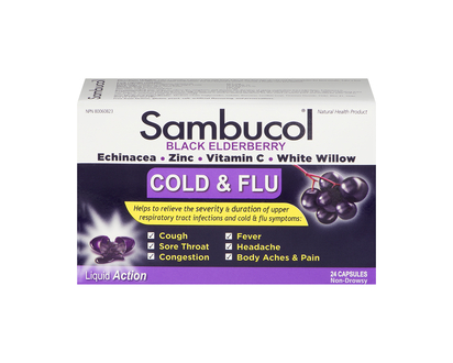 Sambucol Cold &amp; Flu Capsules - 24s