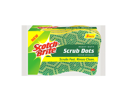 Scotch-Brite Scrub Dots Heavy Duty Sponge - 3 pack
