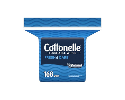 Cottonelle Flushable Cleaning Wipes - 168 Wipes