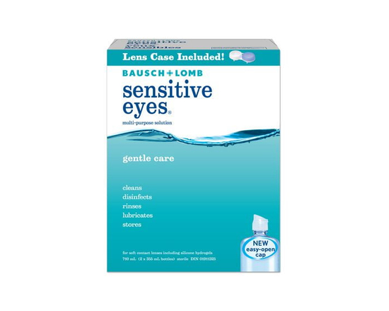 Bausch + Lomb Yeux SensiblesMD Solution polyvalente pour lentilles cornéennes, paq. de 2 - 710 ml