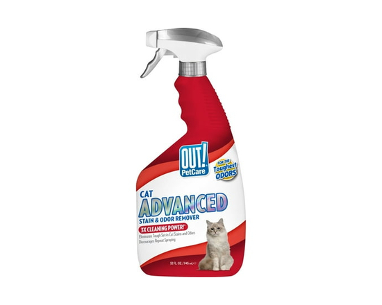 OUT! Advanced Cat Stain & Odor Remover Cat Spray Cleaner, 945mL - 945 mL