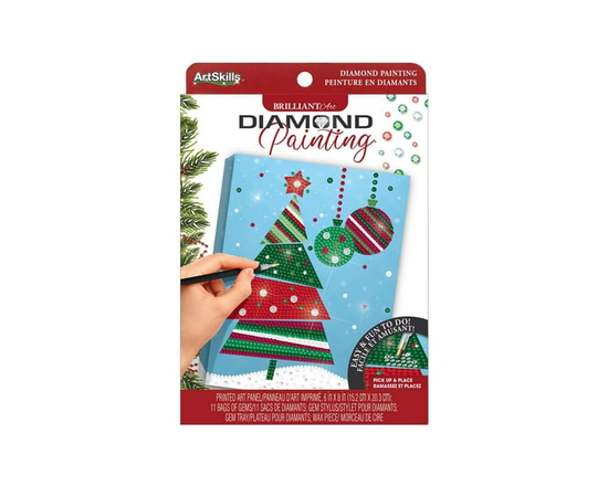 ArtSkills Brilliant Art Diamond Painting, Tree & Ornaments