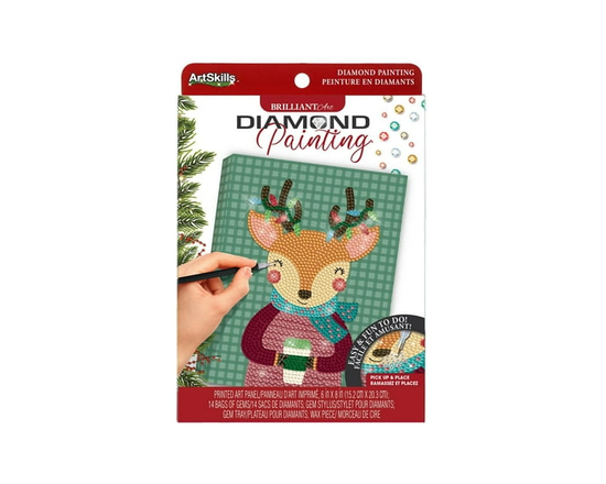 ArtSkills Brilliant Art Diamond Painting Craft Kit, Reindeer