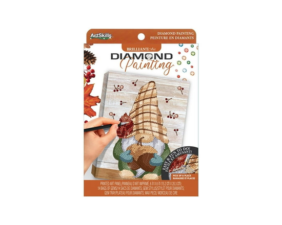 ArtSkills Brilliant Art Diamond Painting, Autumn Gnome
