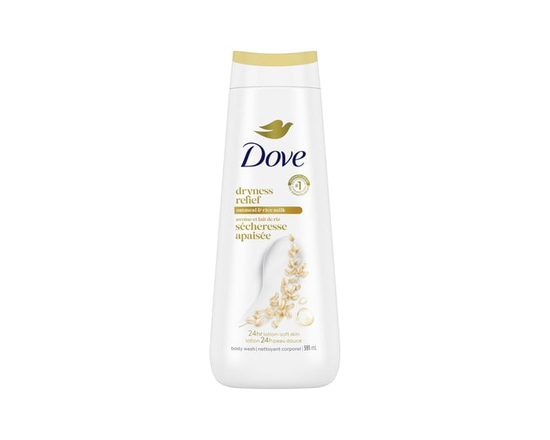 Dove Body Wash for 24H Lotion-Soft Skin Oatmeal & Rice Milk Dryness Relief, 591 ml - 591 mL