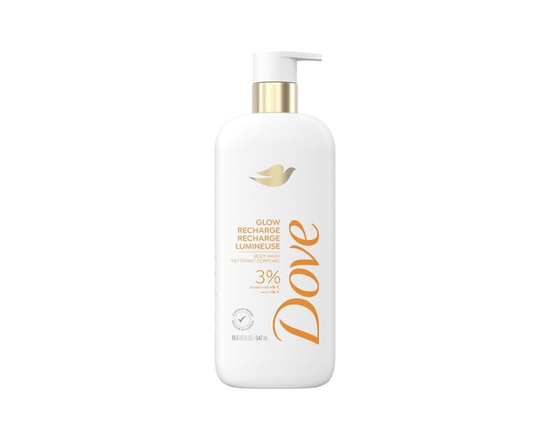 Dove Nettoyant Corporel 3 % de Sérum Éclaircissant avec Vitamine C Recharge Lumineuse, 547 ml - 547 ml
