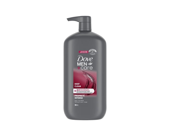 Dove Men+Care Body + Face Wash Deep Clean 24H Nourishing, 950 ml - 950 mL