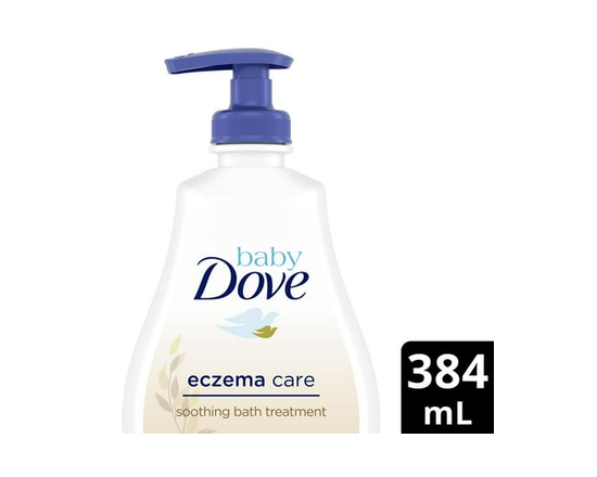 Baby Dove Traitement Apaisant pour le Bain Soins pour la Peau à l'Avoine Colloïdale Soins pour l'Eczéma Convient aux Peaux Sujettes à l'Eczéma, 384ml 