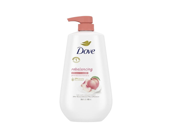 Dove Body Wash White Peach + Rice Milk Rebalancing, 905 ml - 905 mL