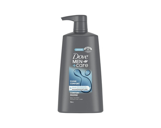 Dove Men+Care Body and Face Wash Clean Comfort 24H Nourishing, 710 ml - 710mL