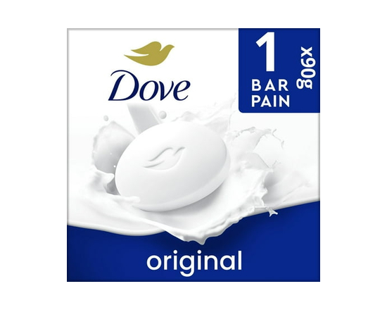 Dove Pain de Beauté Original, Pain de Savon Doux avec 1/4 de Crème Hydratante, 90 g - 90