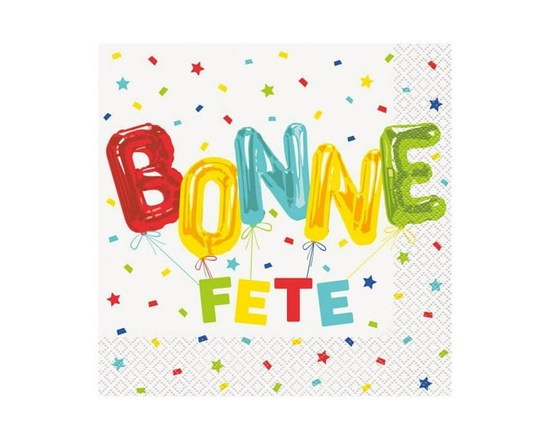 Unique Industries' Bright Bonne Fête Lunch Napkins, 16ct